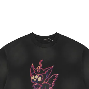 We11done Neon Little Monster Print T-shirt