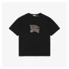 BBry Checked Equestrian Knight Embroidered T-shirt (Black/White)