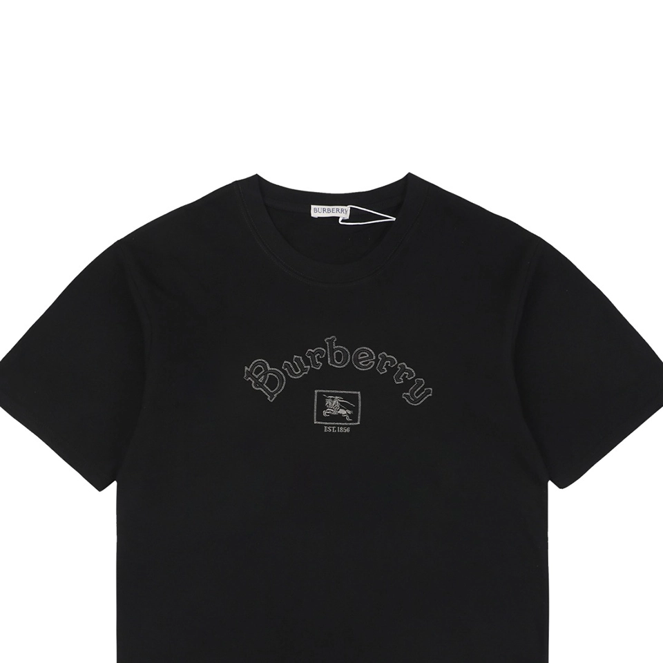 BBry Half-Arch Embroidered Equestrian Logo T-shirt Black