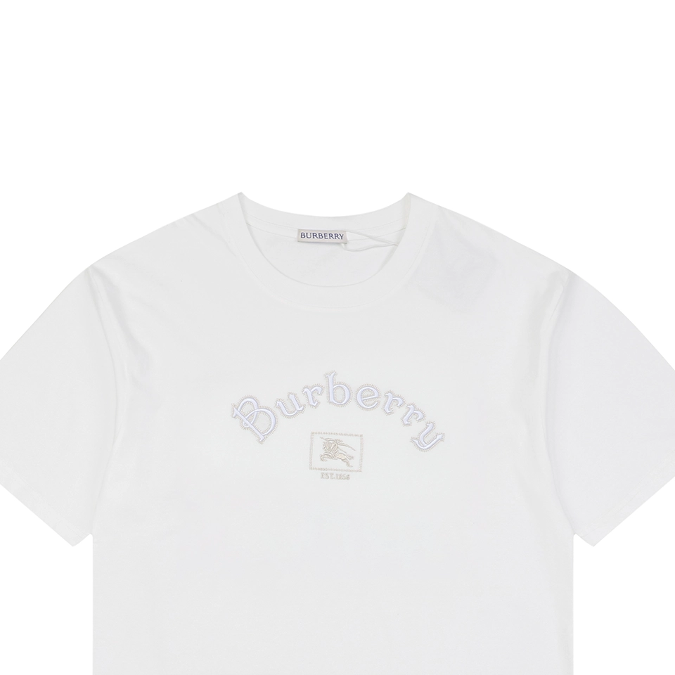 BBry Half-Arch Embroidered Equestrian Logo T-shirt White