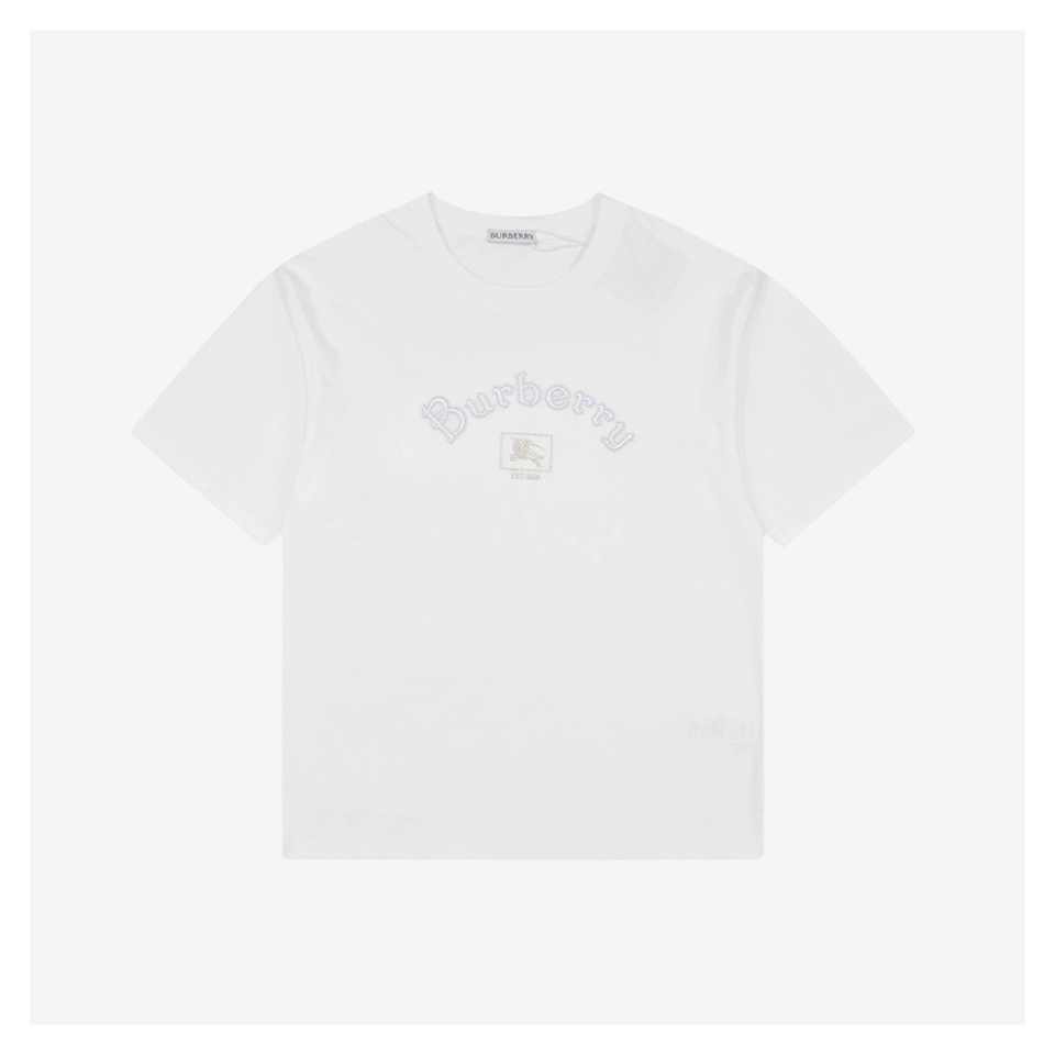 BBry Half-Arch Embroidered Equestrian Logo T-shirt White