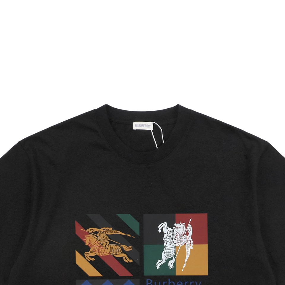 BBry Knight Emblem Color Block Graphic T-shirt Black