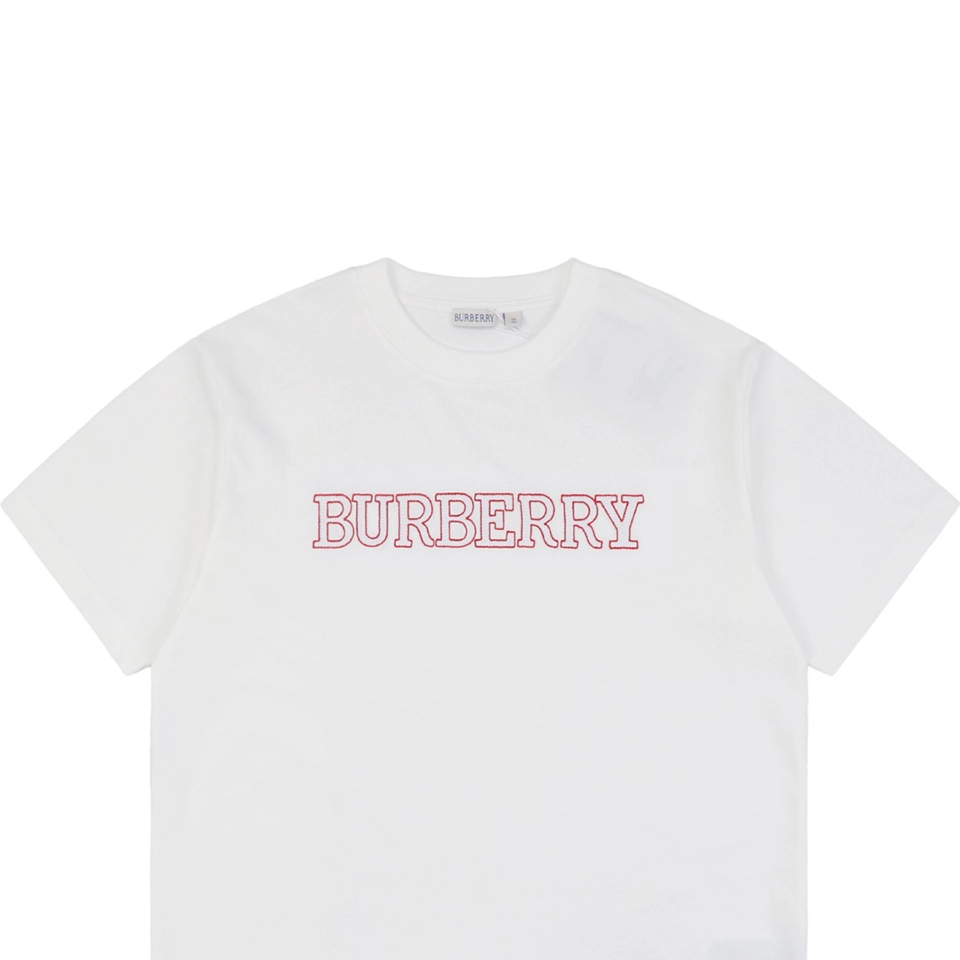 BBry Outline Logo Tatami Embroidery T-shirt White