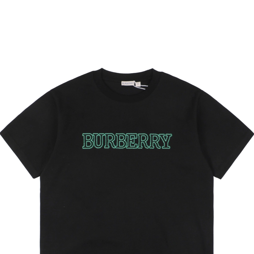 BBry Outline Logo Tatami Embroidery T-shirt Black