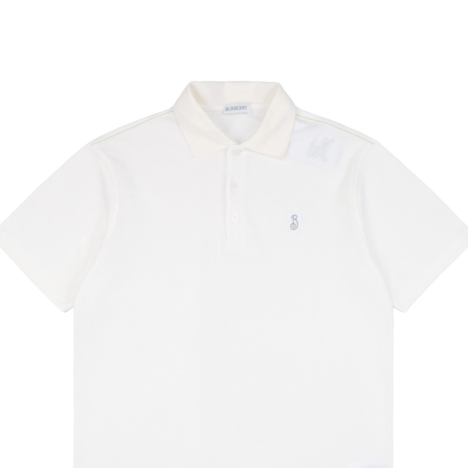 BBry Shield Logo Embroidery Polo T-shirt White