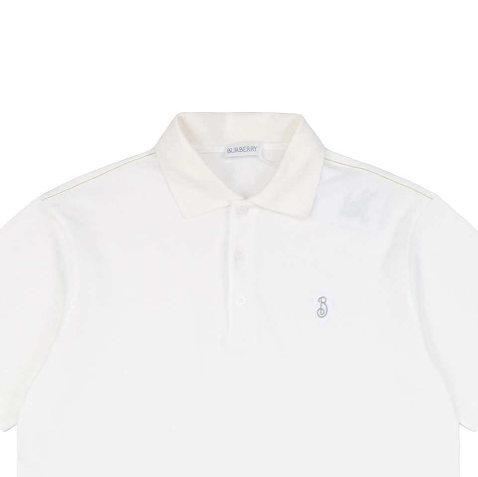BBry Shield Logo Embroidery Polo T-shirt White