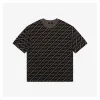 F Full Monogram Velvet Print T-shirt (Green/Black/White)