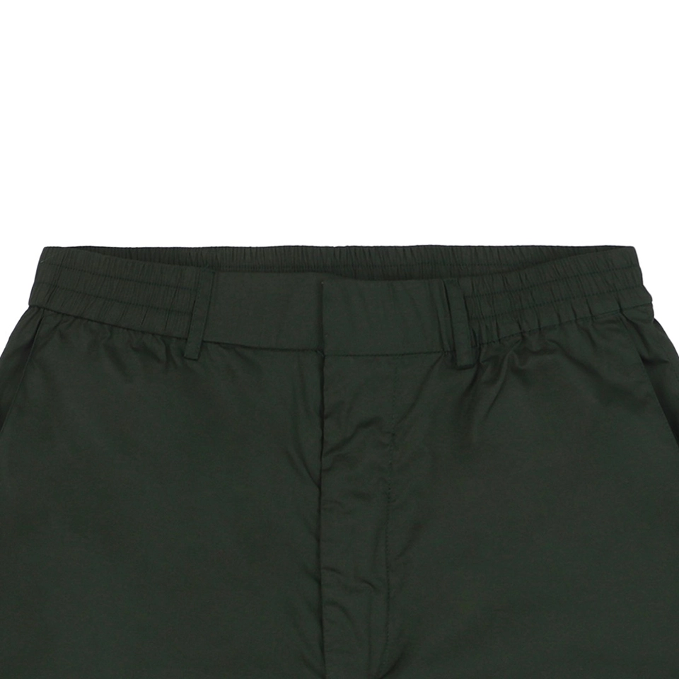 F Solid Color Bermuda Shorts Green