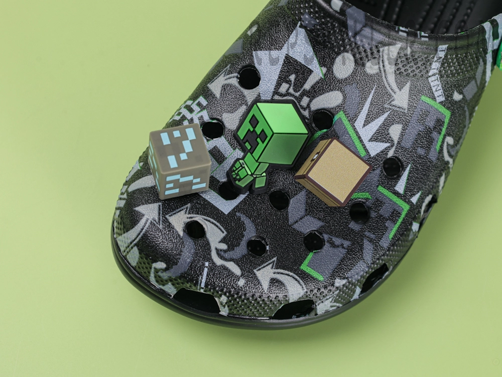 Upper with Jibbitz pins