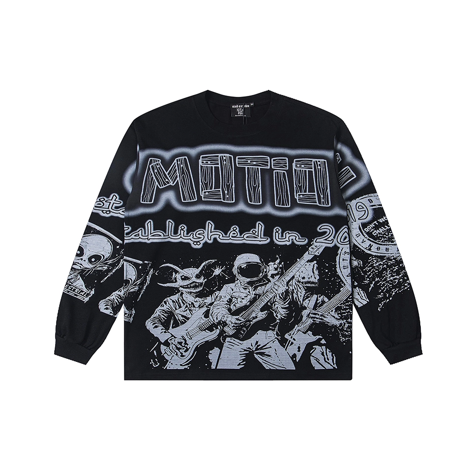 Mixed Emotion Alien Band Black Shirt