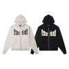 Mixed Emotion Studded Gothic Logo Hoodie (White/Black)