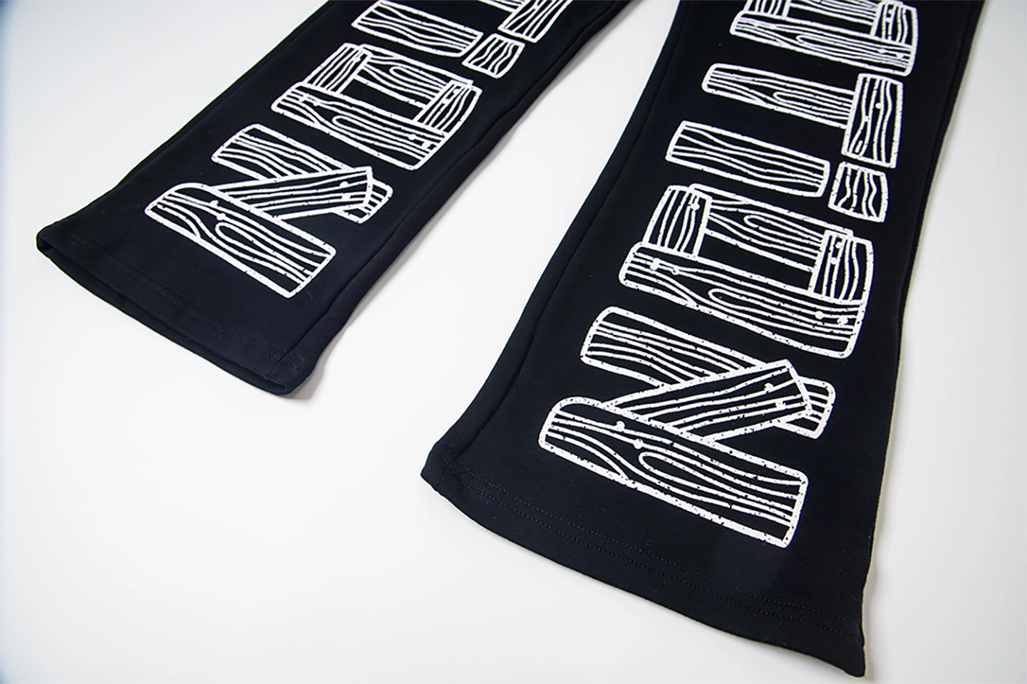 Mixed Emotion Woodcut Letter Black Pants5