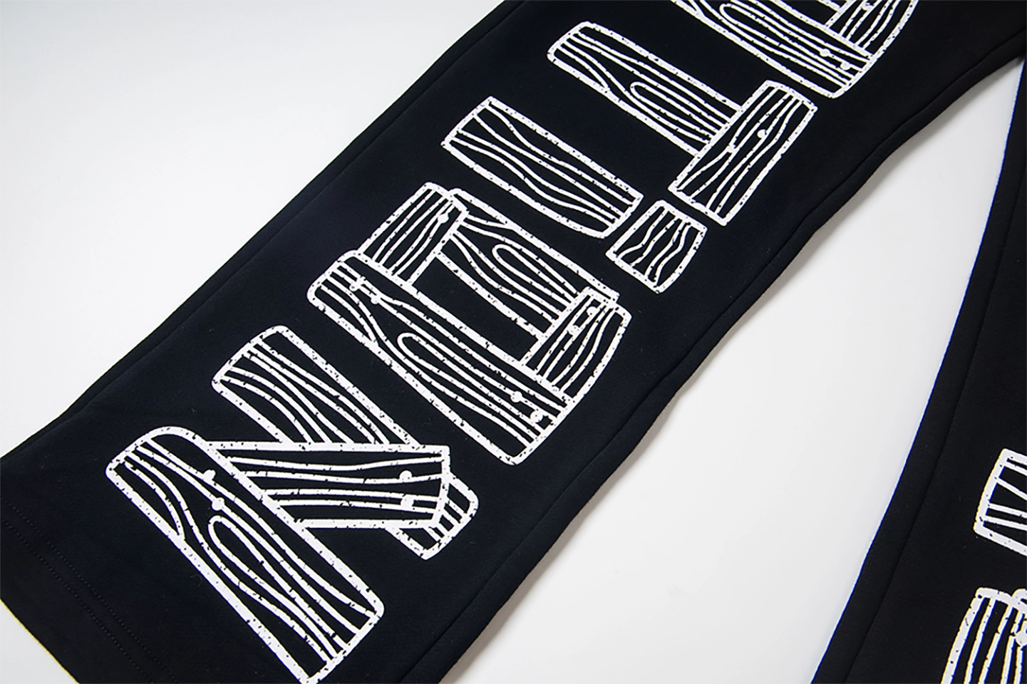 Mixed Emotion Woodcut Letter Black Pants8