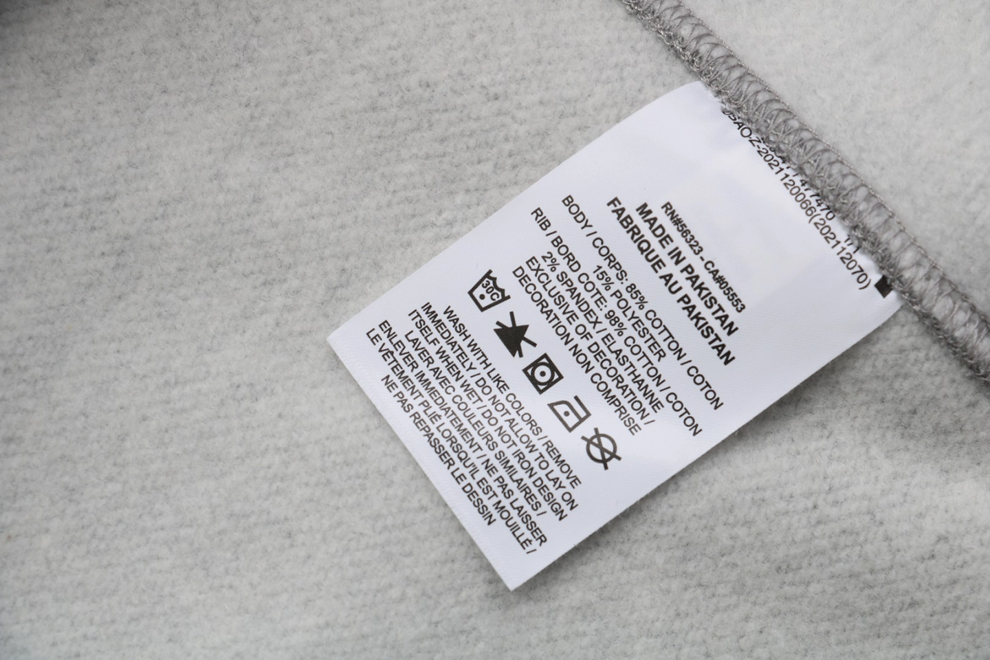 Wash tag