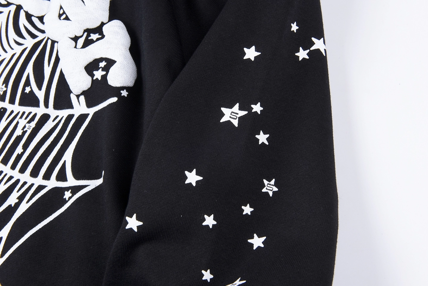 Sp5der 555555 OG Web Black:White Hoodie1