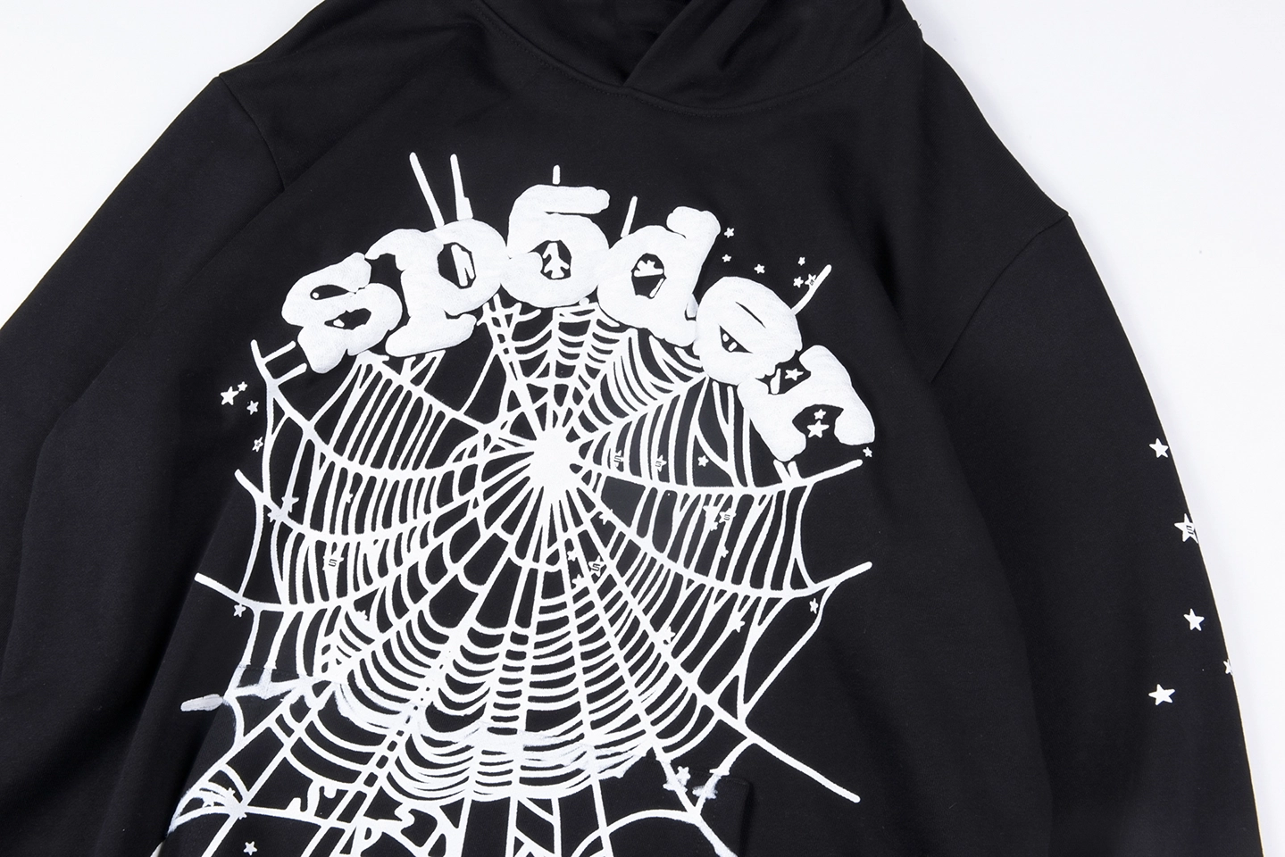 Sp5der 555555 OG Web Black:White Hoodie2