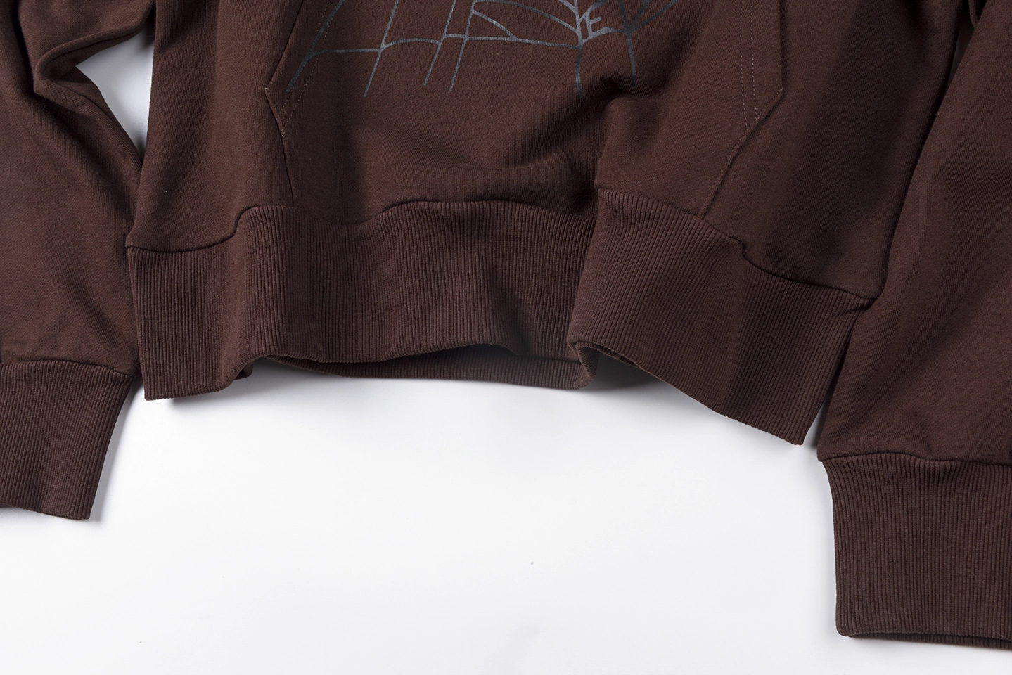 Sp5der 555555 Rhinestone Web Print Hoodie3