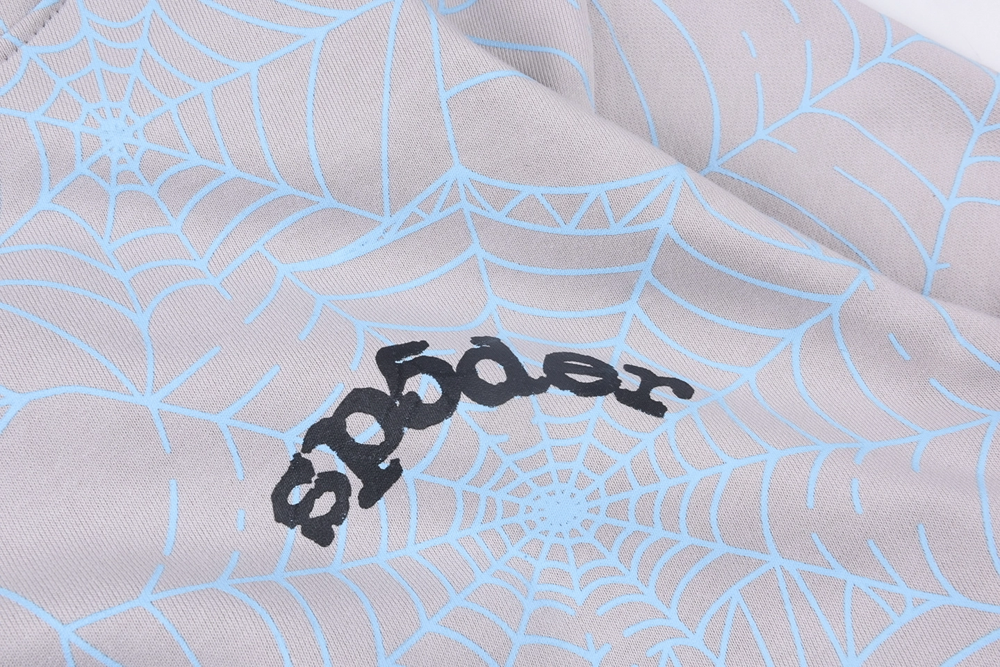 Sp5der 555555 Slate Gray Web Hoodie5