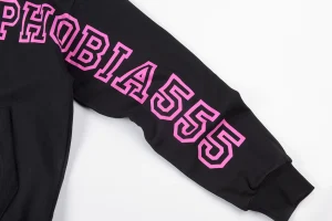 Sp5der 555555 Techno Pink Print Hoodie6