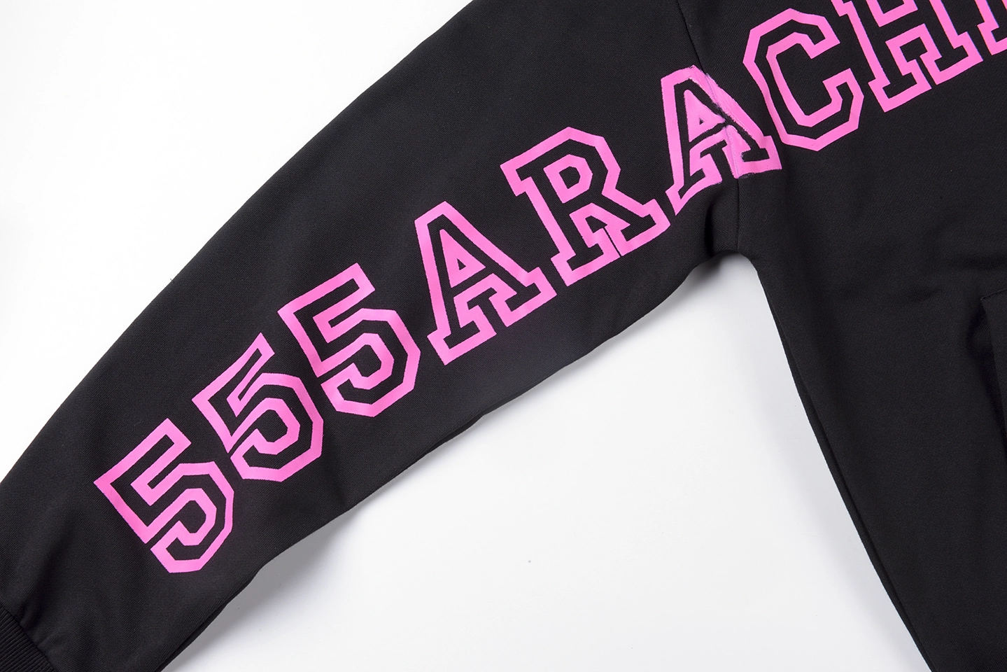 Sp5der 555555 Techno Pink Print Hoodie9