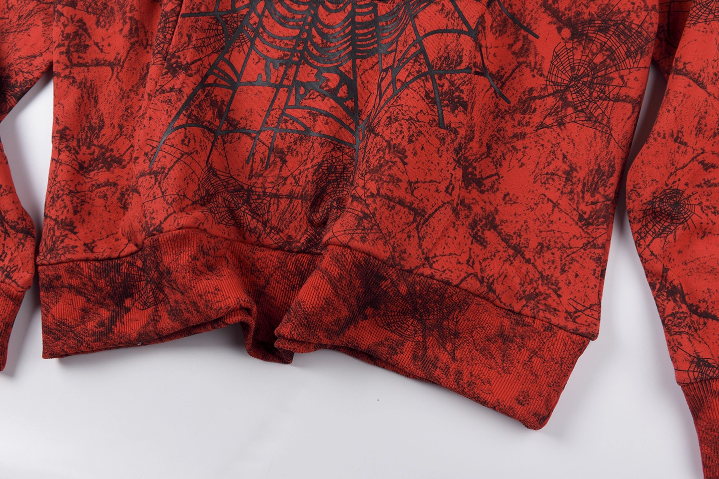 Sp5der 555555 Vintage Spider Web Print Hoodie10