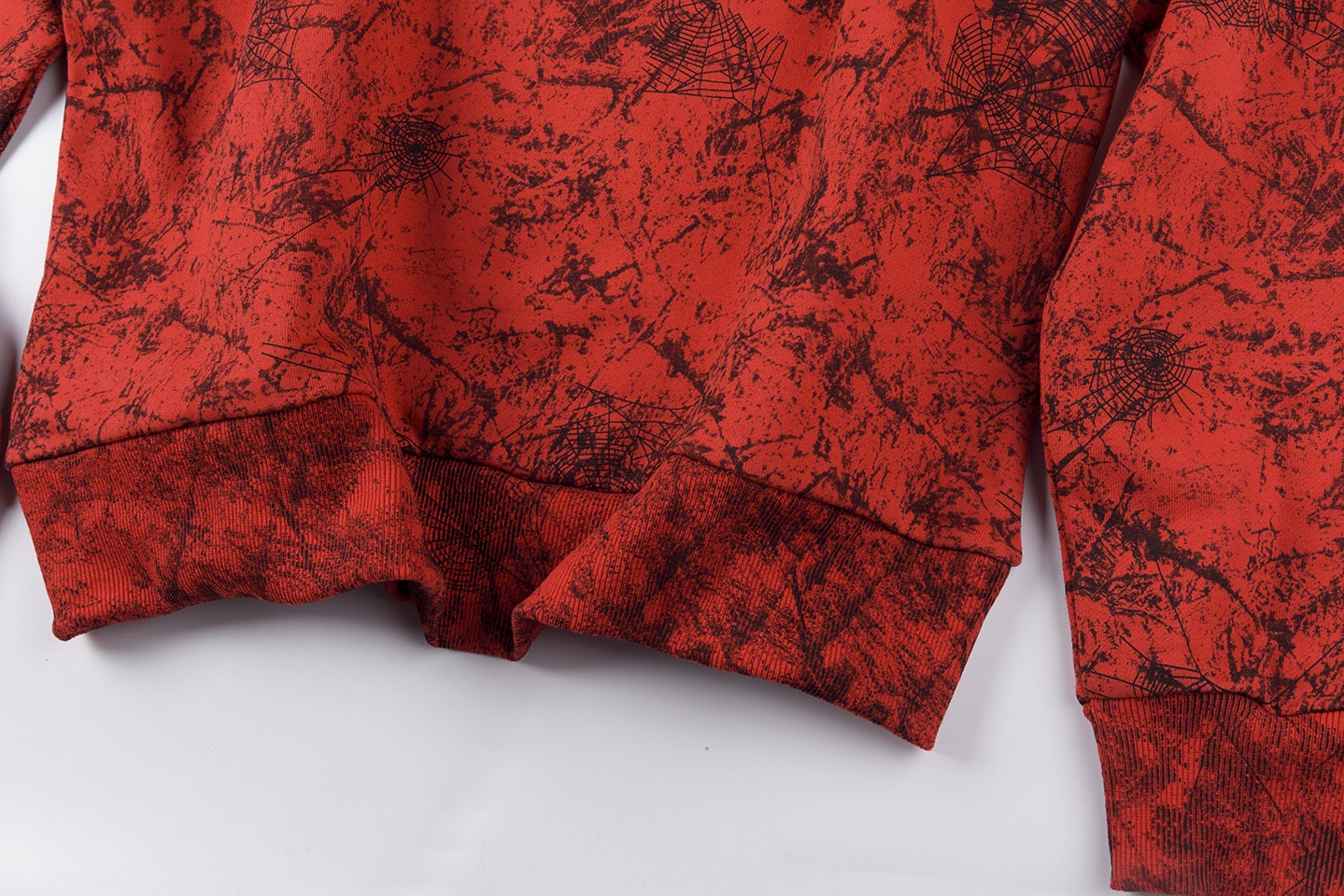 Sp5der 555555 Vintage Spider Web Print Hoodie2