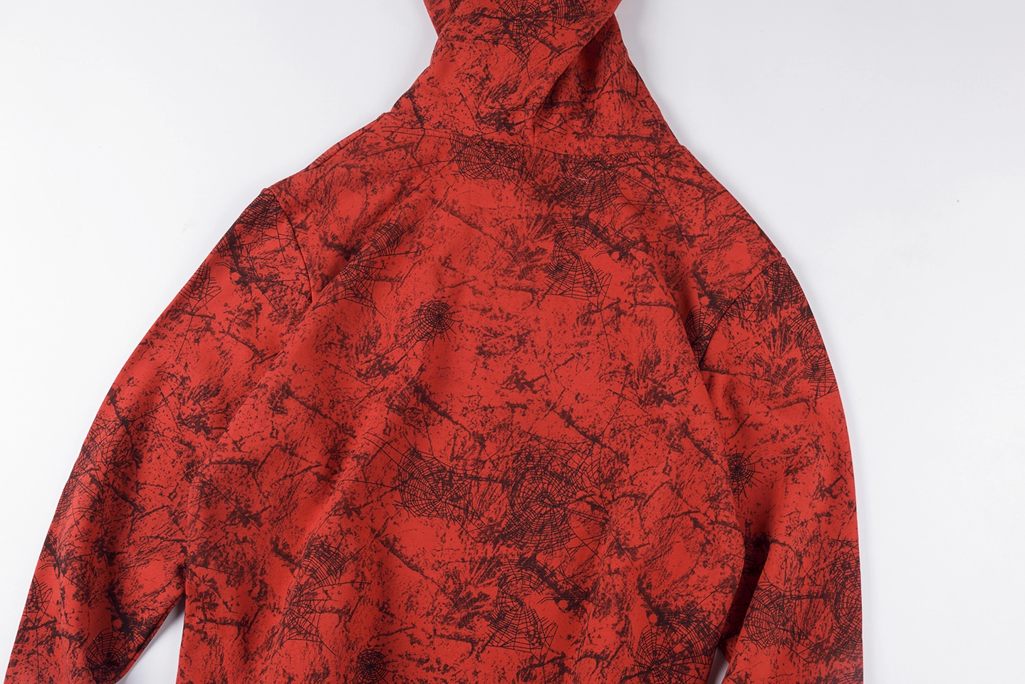 Sp5der 555555 Vintage Spider Web Print Hoodie5