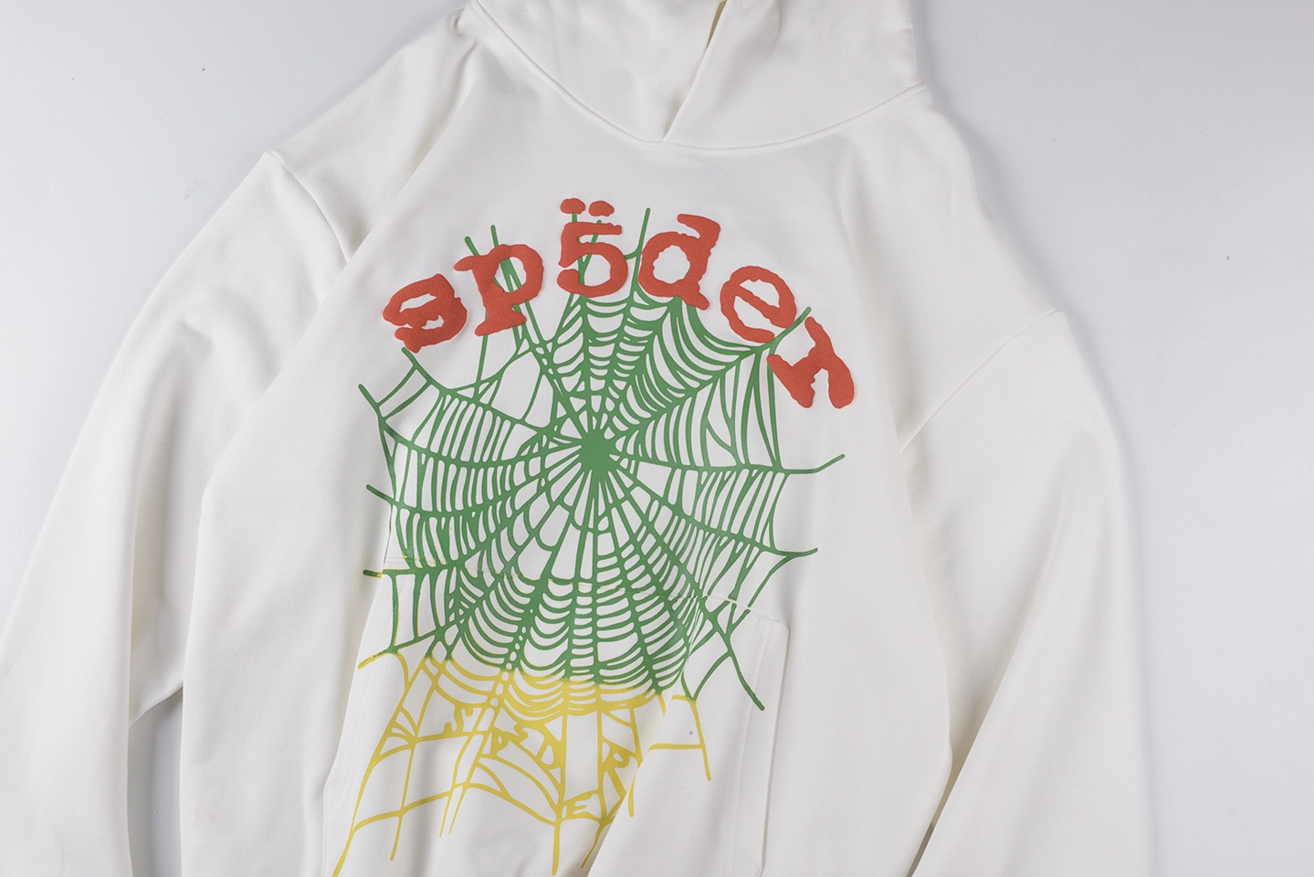 Sp5der 555555 Web Gradient Print Pullover Hoodie6