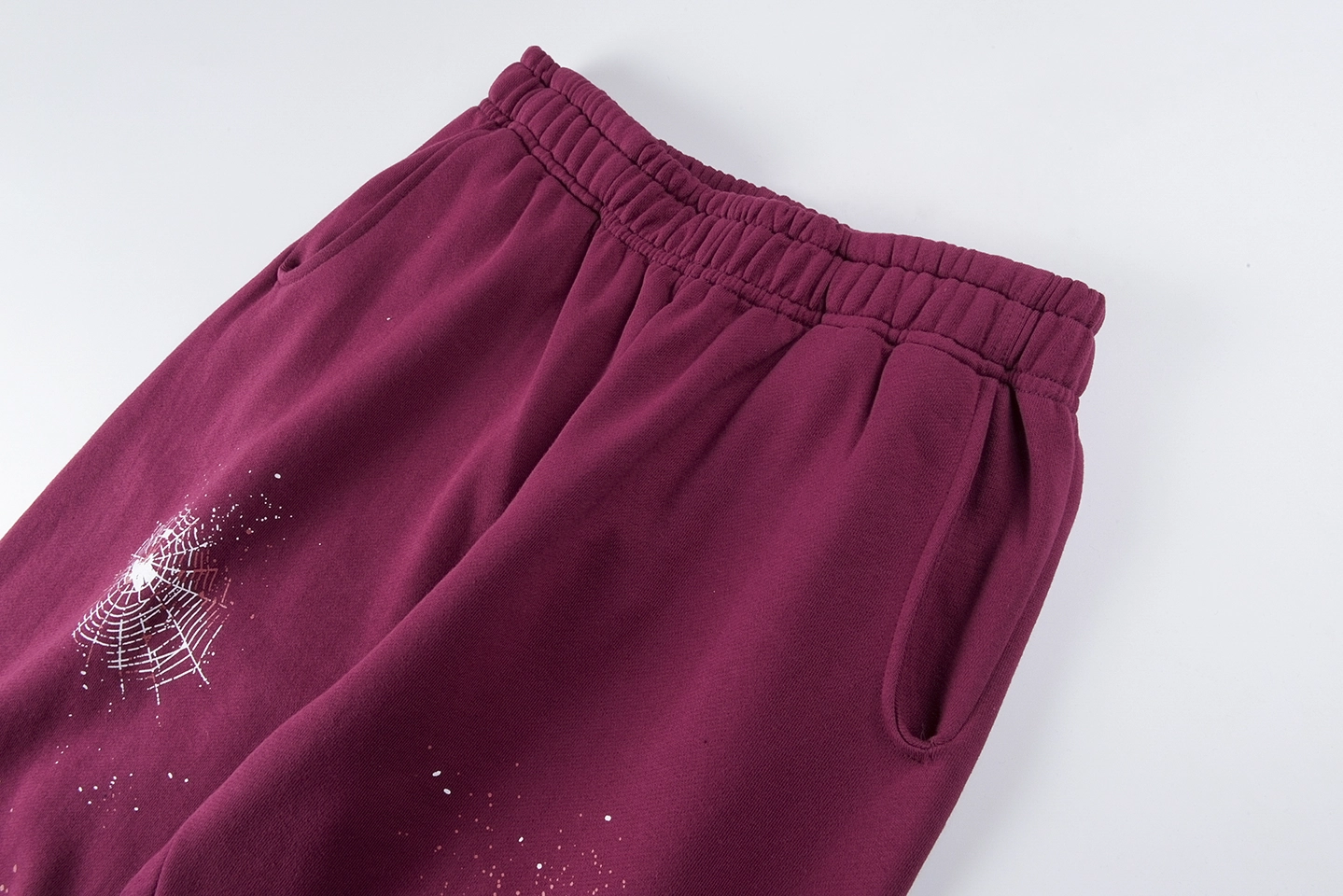 Sp5der Burgundy Sneaker Sole Print Sweatpants8