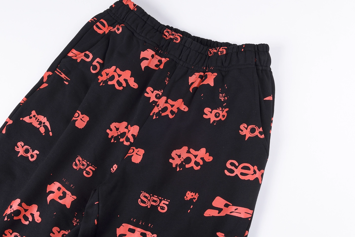 Sp5der Red Allover Logo Sweatpants7