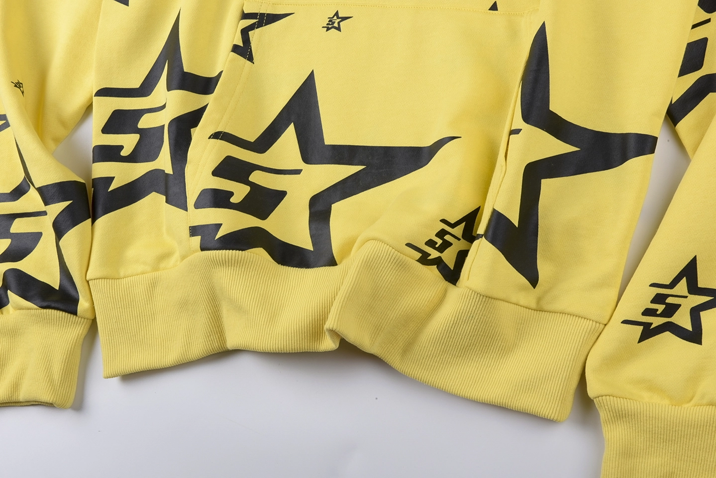 Sp5der Yellow 5 Star Zip Hoodie2