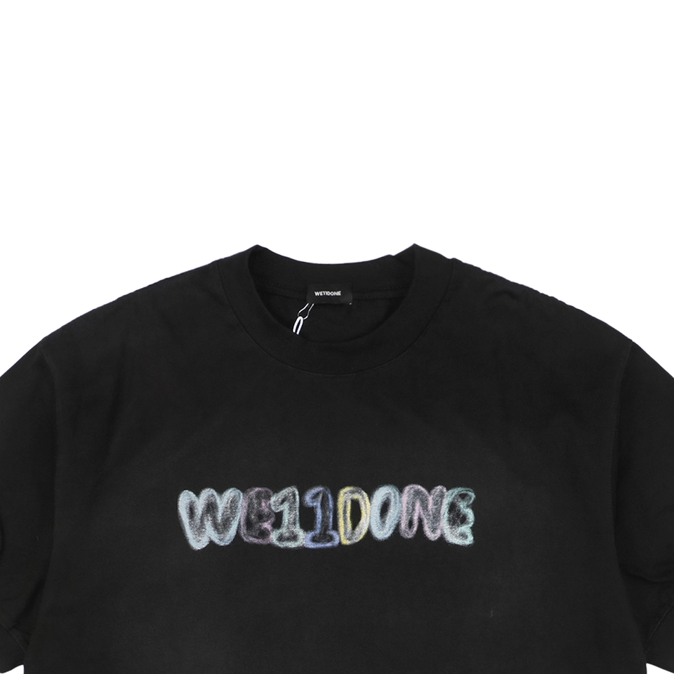 We11done Crayon Logo Print T-shirt