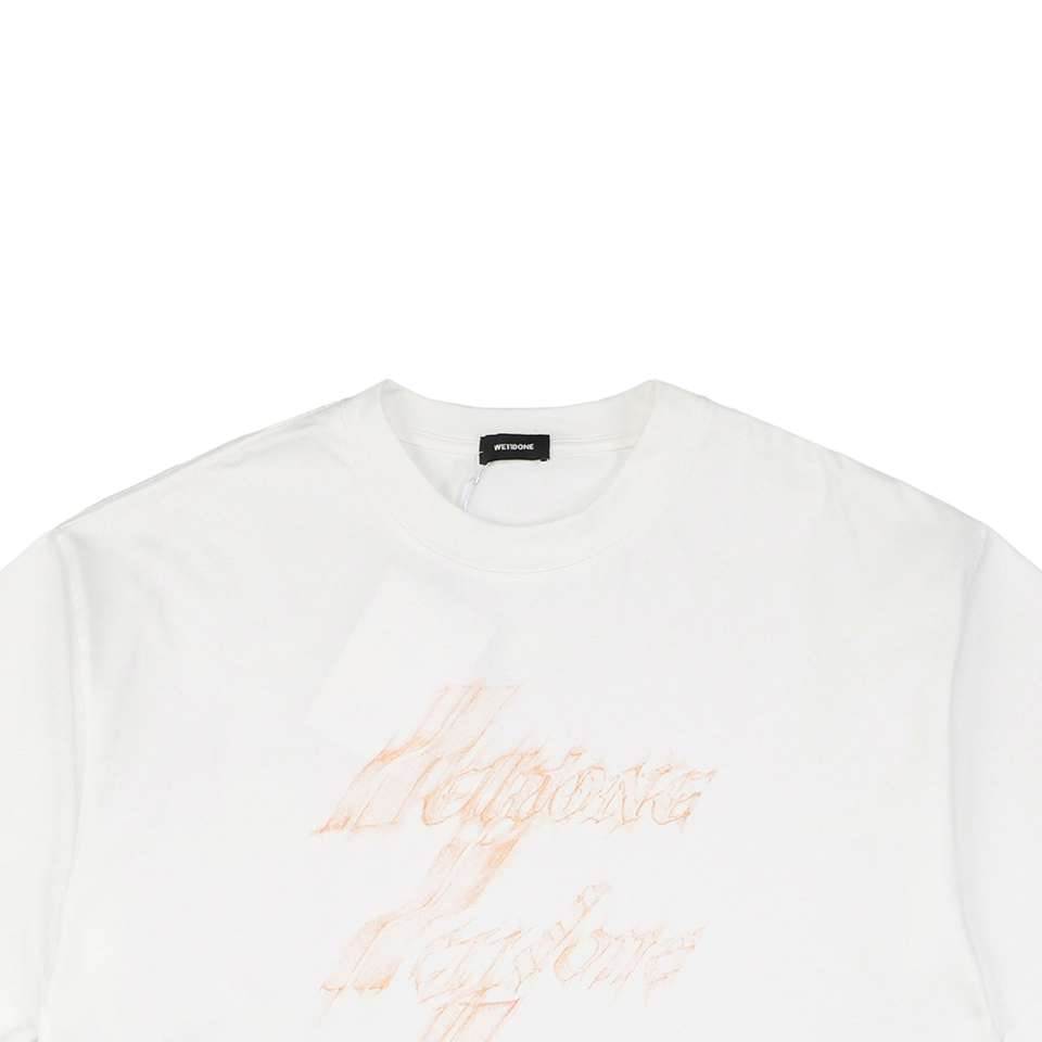 We11done Flame Barrage Print T-shirt White
