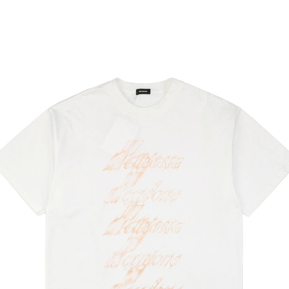 We11done Flame Barrage Print T-shirt White