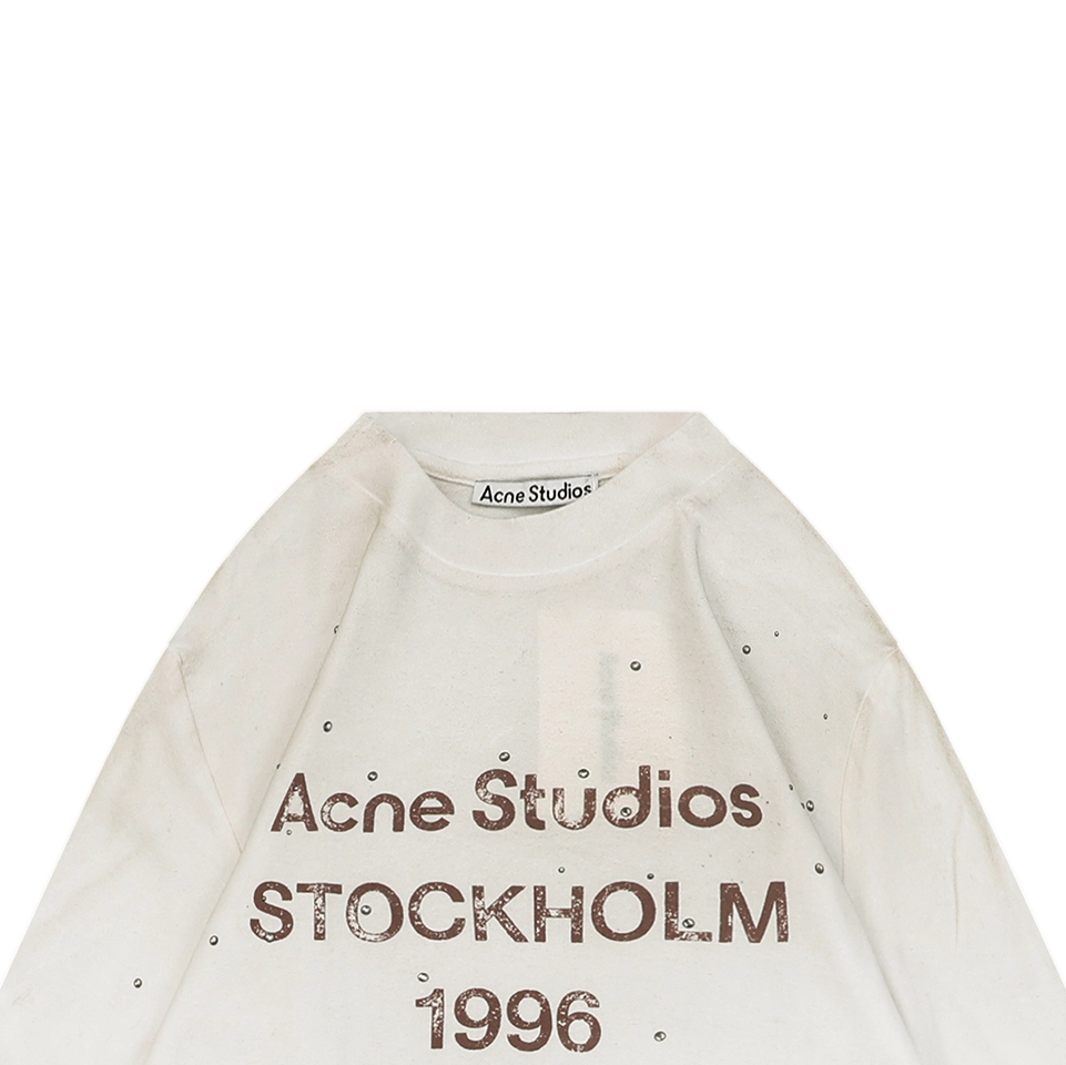 Acne Studios 1996 Rhinestone Logo Shirt - White