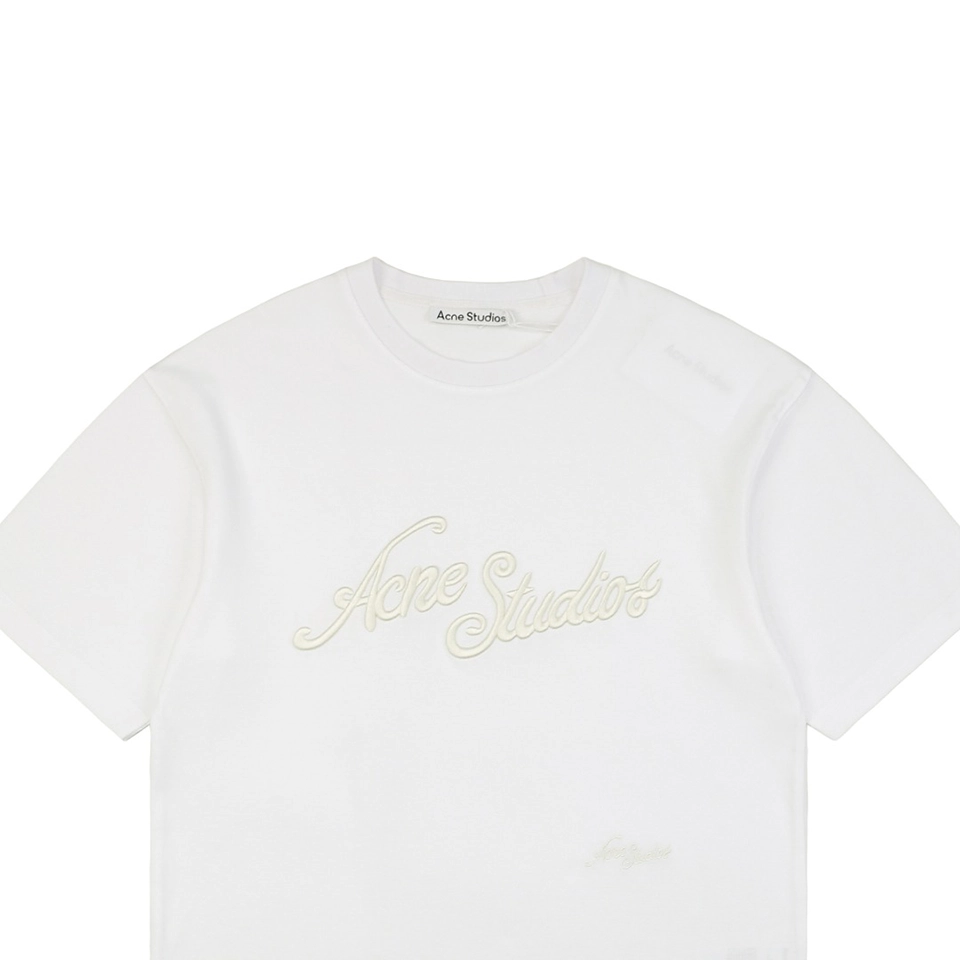 Acne Studios 3D Logo Embroidered T-Shirt