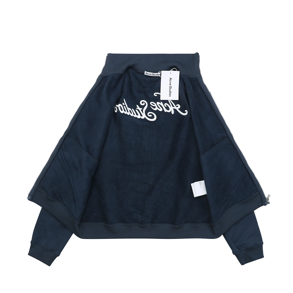 Acne Studios Navy Embroidered Logo Track Jacket