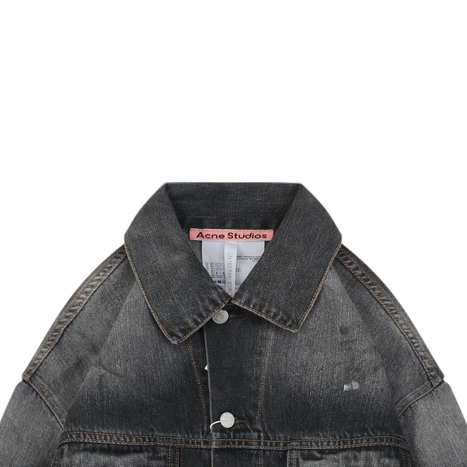 Acne Studios Washed Paint-Splatter Denim Jacket