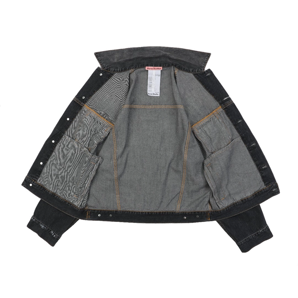 Acne Studios Washed Paint-Splatter Denim Jacket