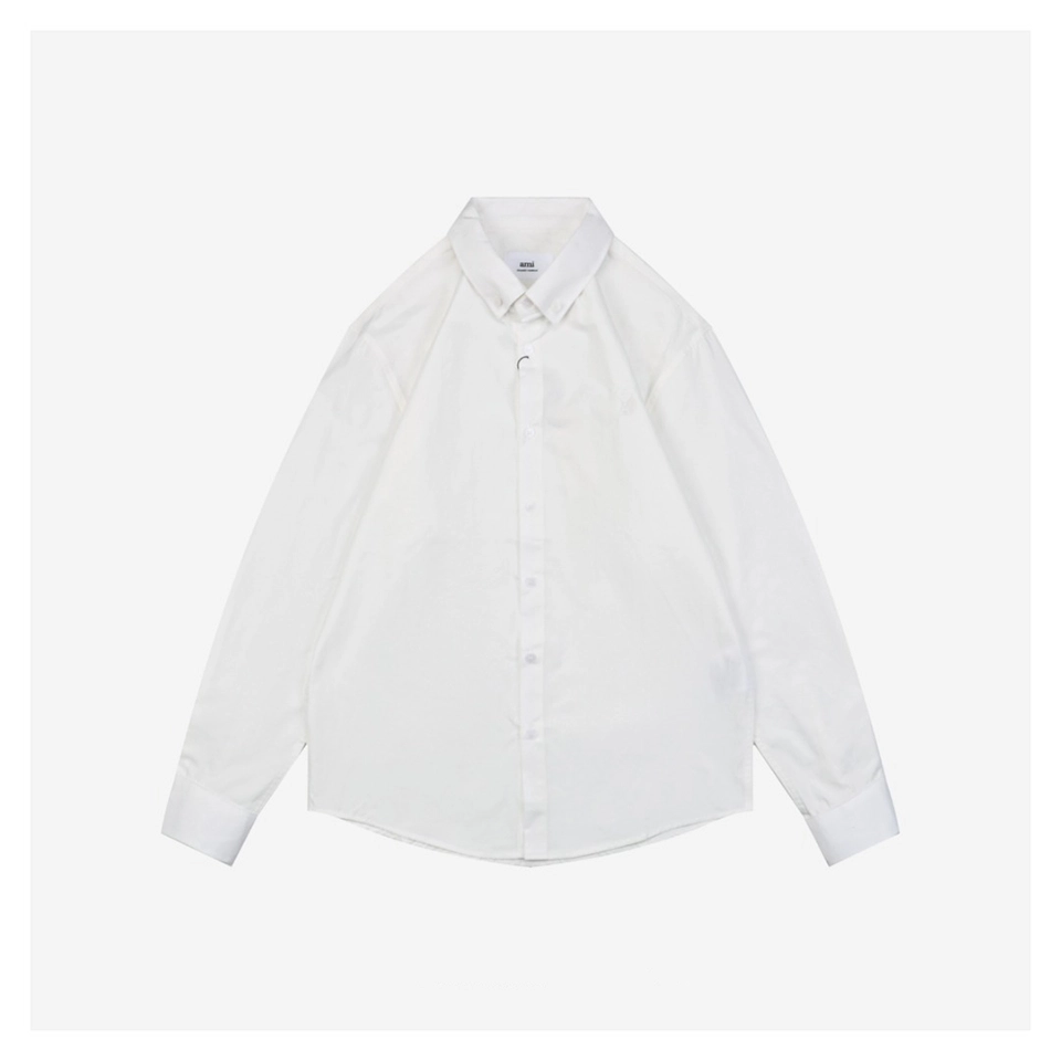 Ami Tonal Heart Embroidery Shirt6.jpeg