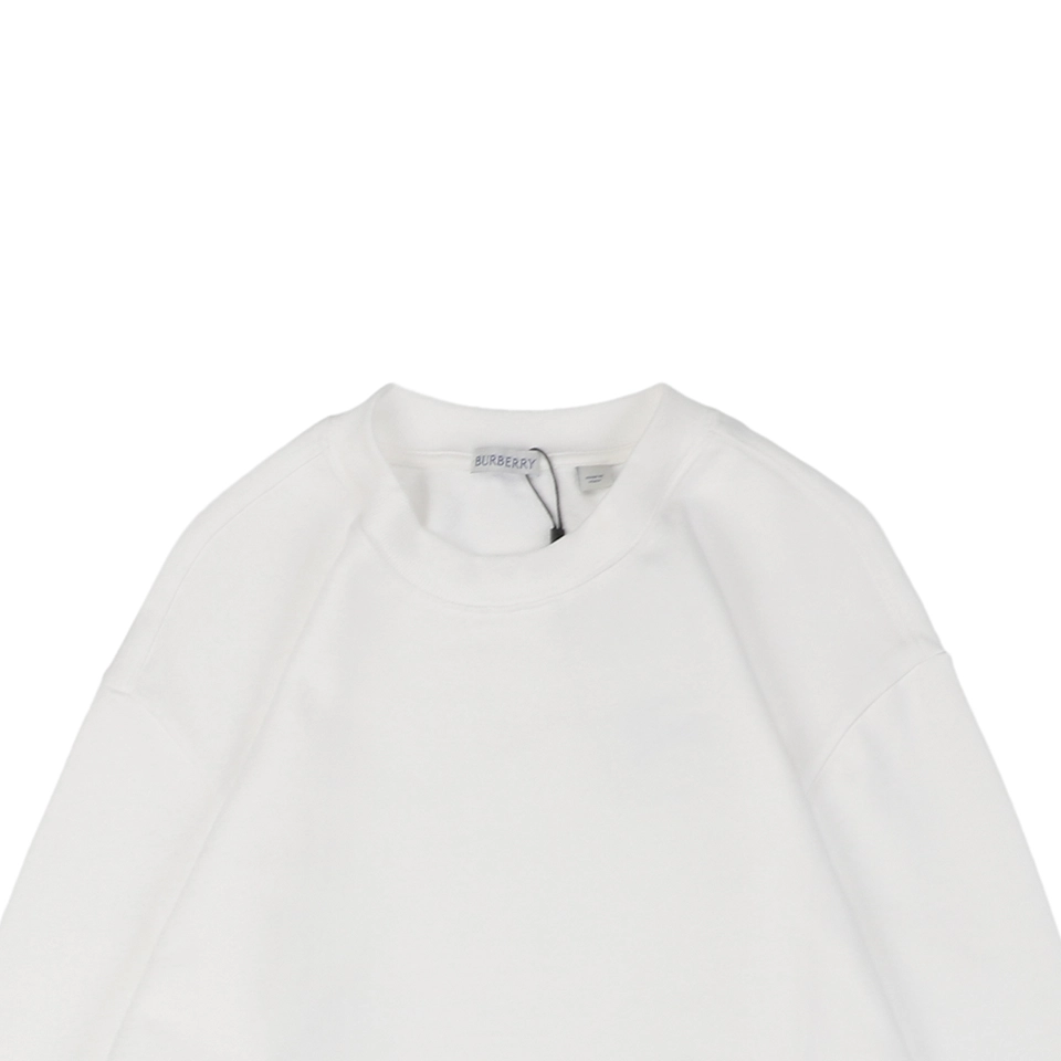 BBry Equestrian Knight Stripe Panel Sweatshirt White