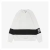 BBry Equestrian Knight Stripe Panel Sweatshirt (White/Black)