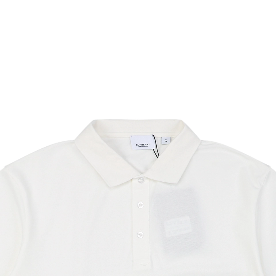 BBry Equestrian Knight Stripe Polo T-shirt White