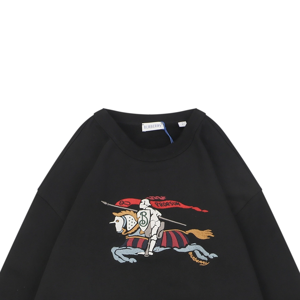 BBry Multicolor Equestrian Knight Embroidered Sweatshirt