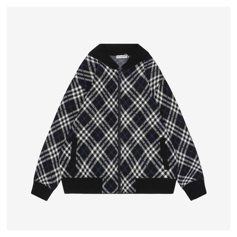 BBry Wool Check Jacket Black