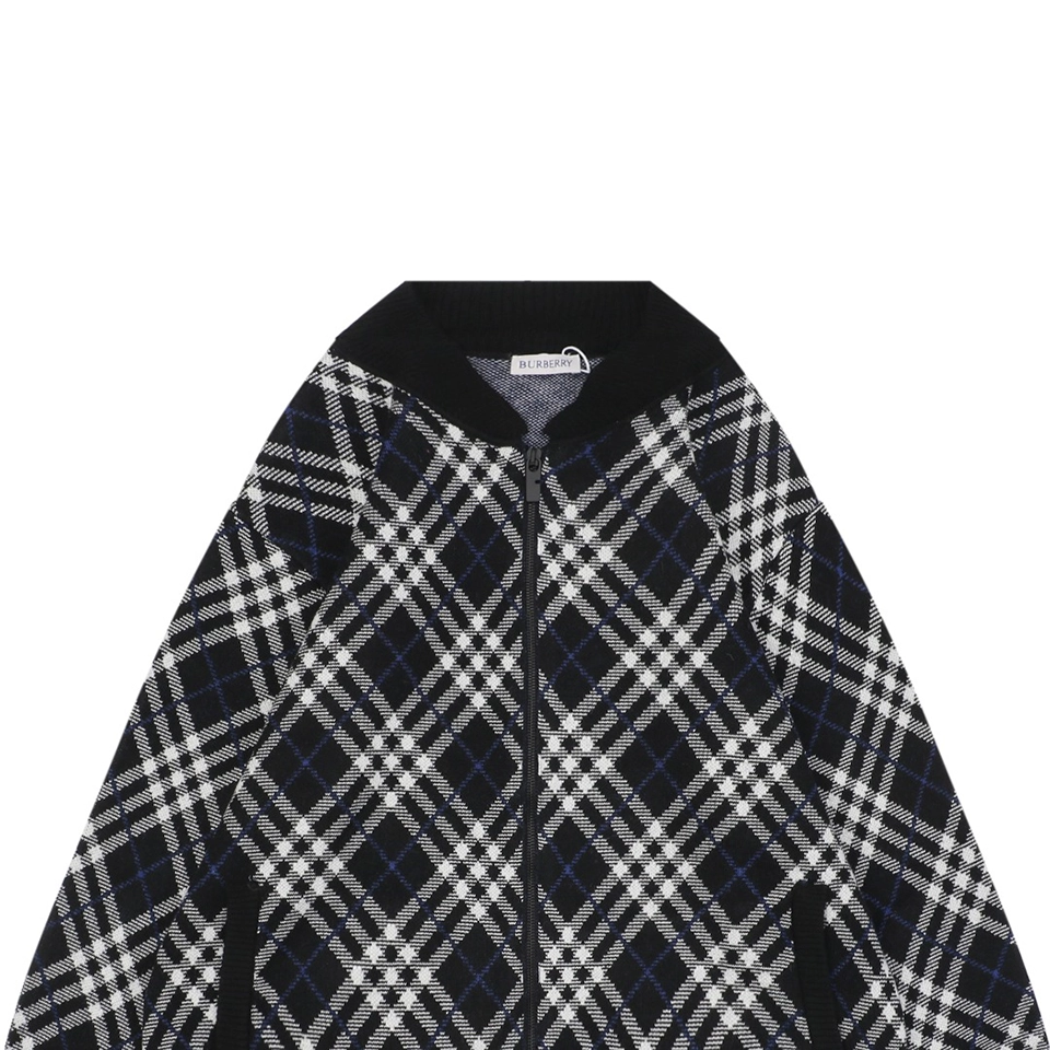 BBry Wool Check Jacket Black