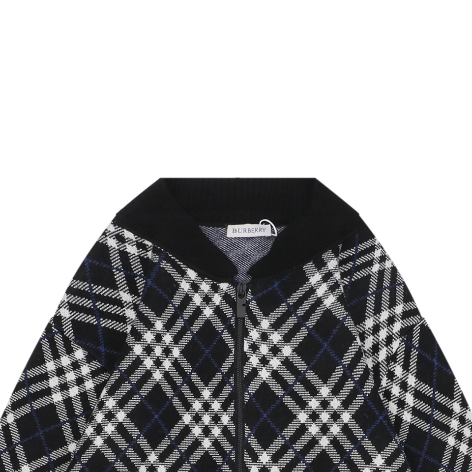BBry Wool Check Jacket Black