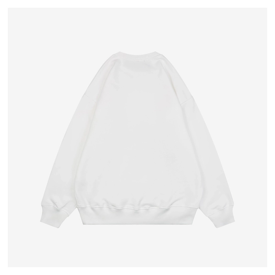 F Monster Eyes Crewneck Sweatshirt White
