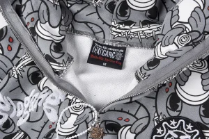 Glo Gang Grey All-Over Character Print Hoodie9