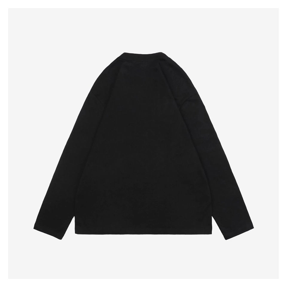 L Dislocated Logo Embroidered Shirt Black